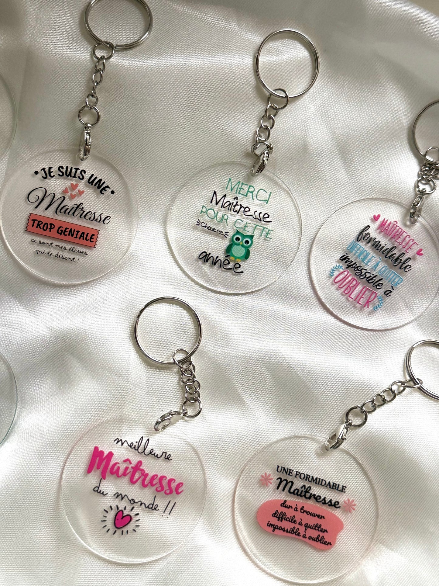 Porte clé « merci maître, merci maîtresse »