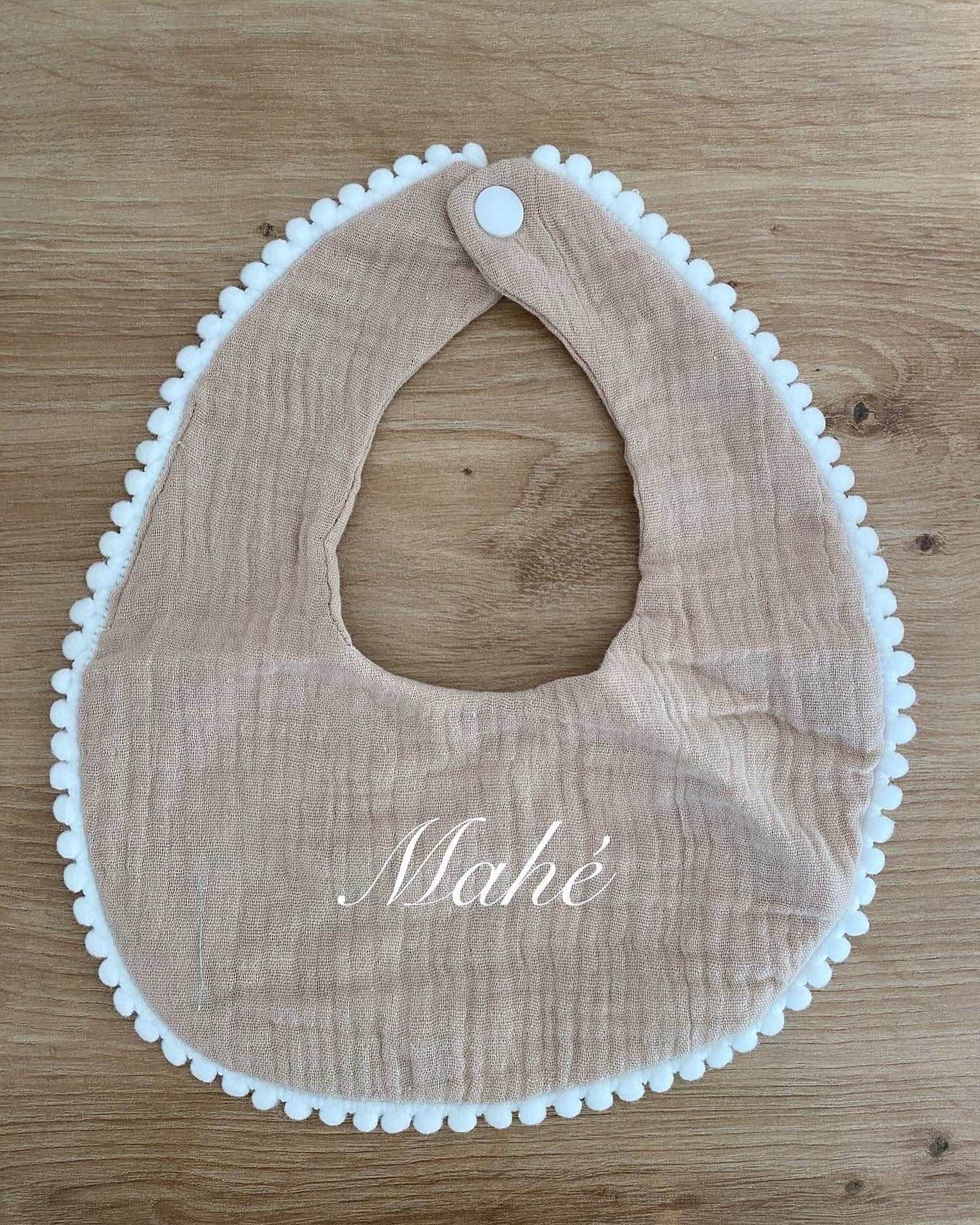 Bavoir gaze de coton personnalisé