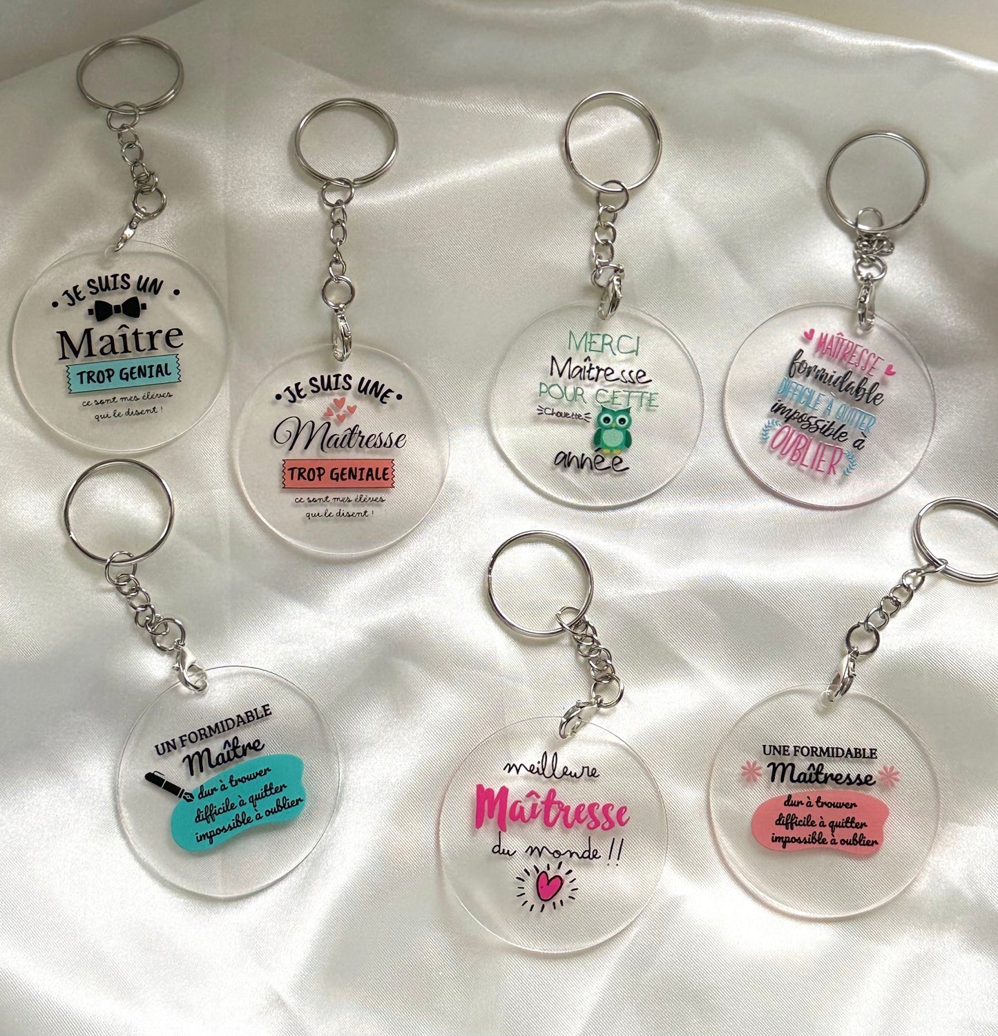 Porte clé « merci maître, merci maîtresse »