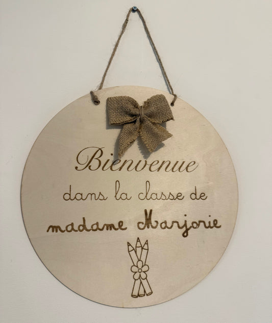 Plaque décoration « BIENVENUE DANS LA CLASSE »
