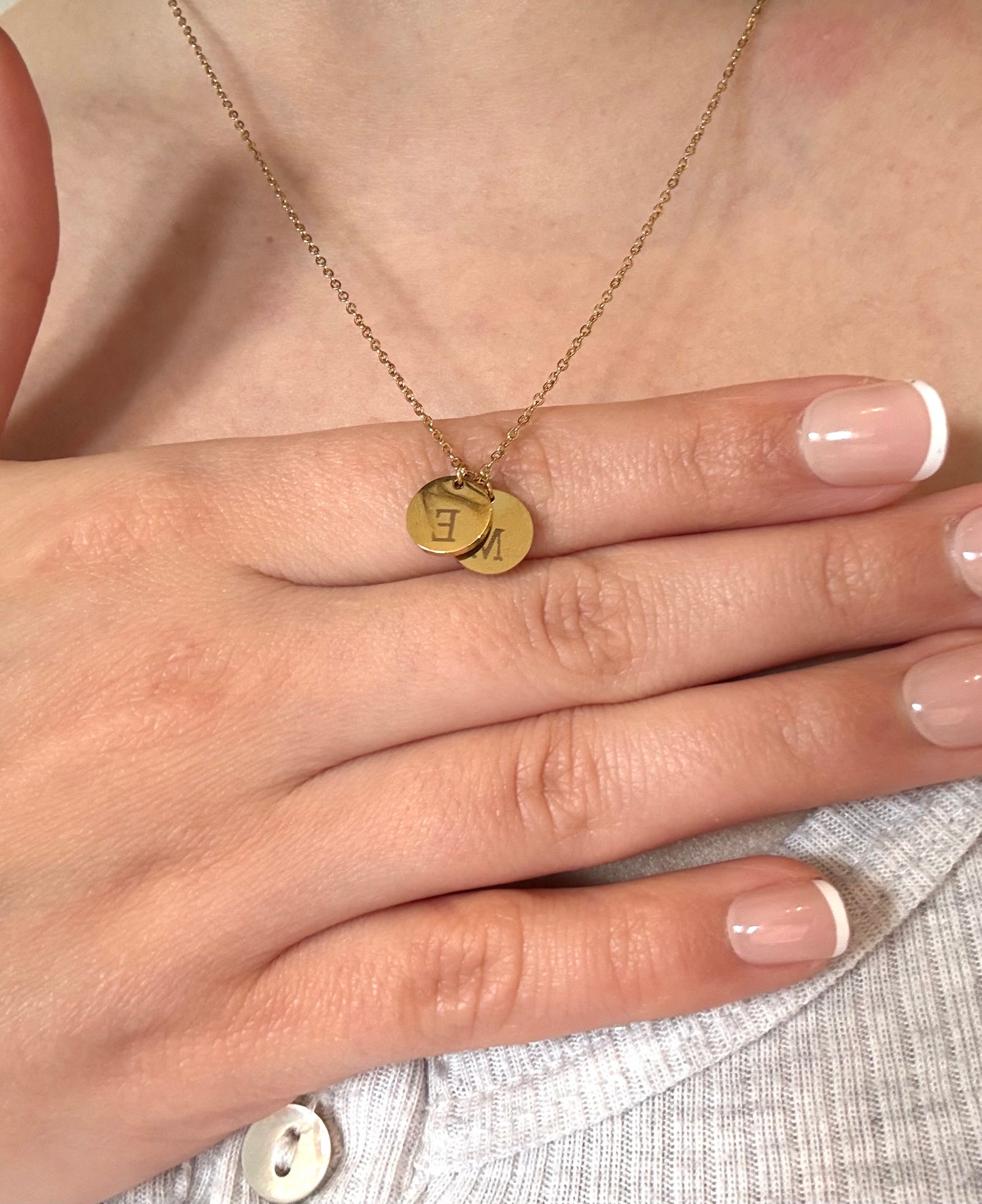 Collier acier inoxydable « initiales »