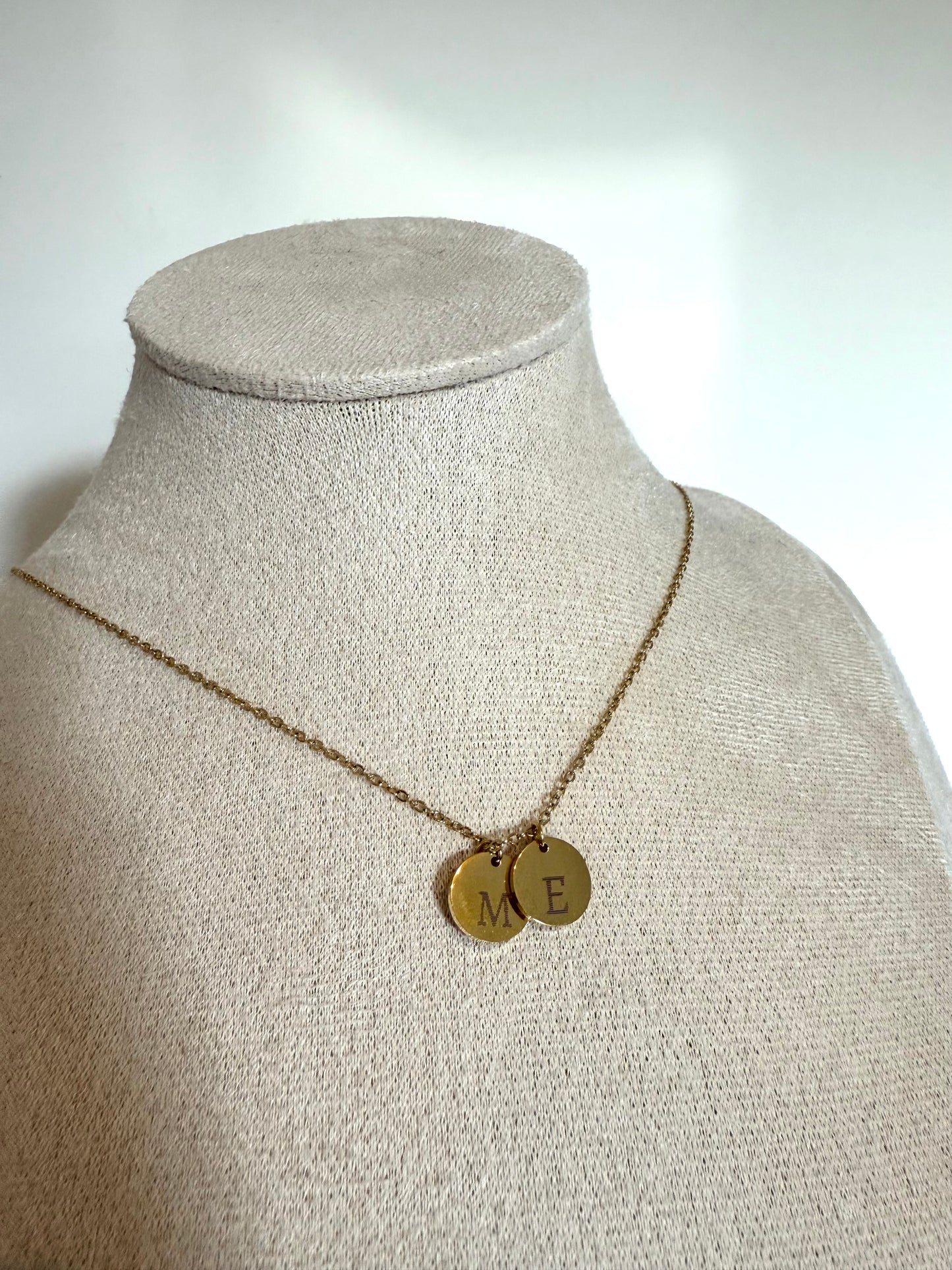 Collier acier inoxydable « initiales »