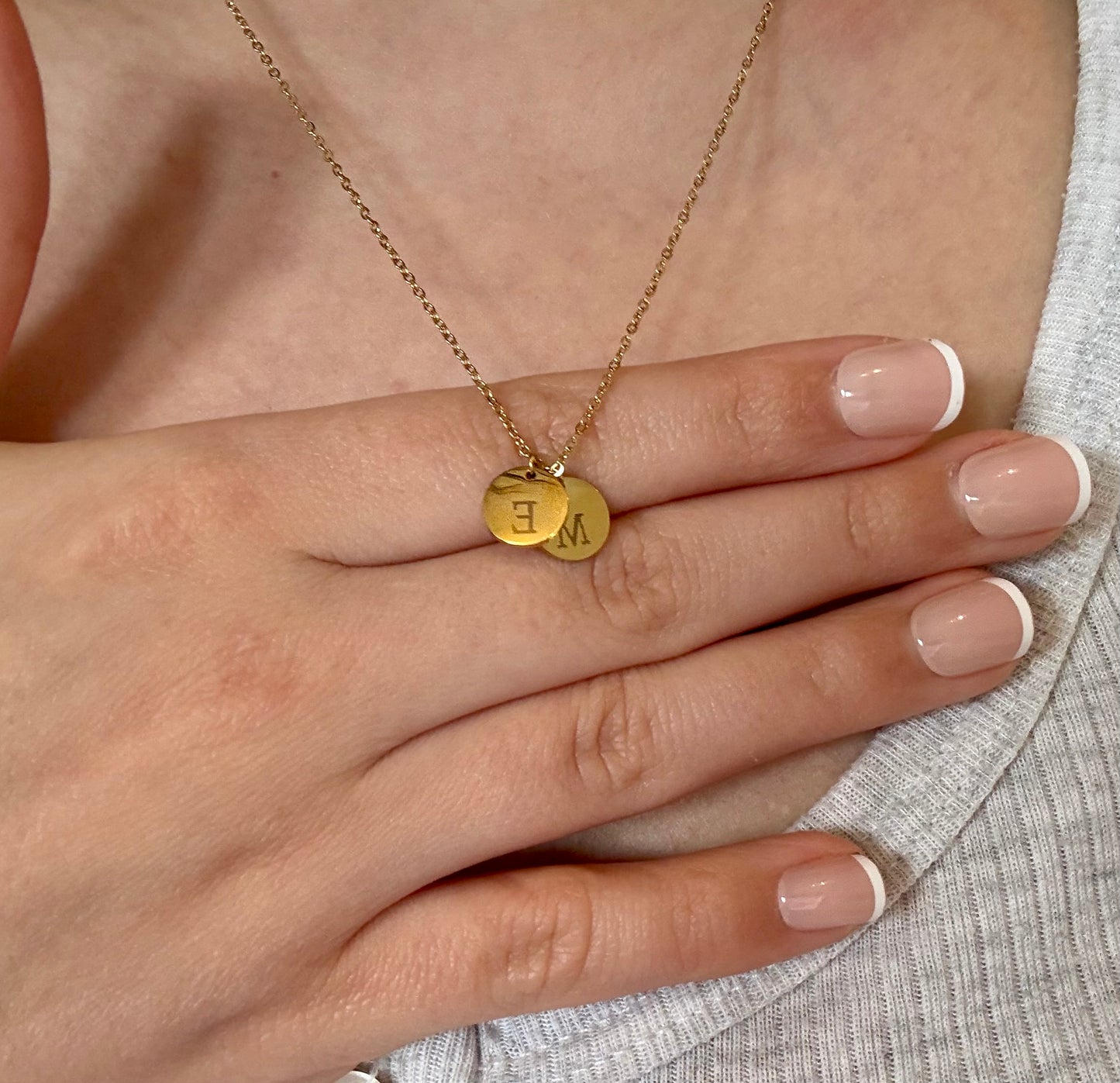 Collier acier inoxydable « initiales »