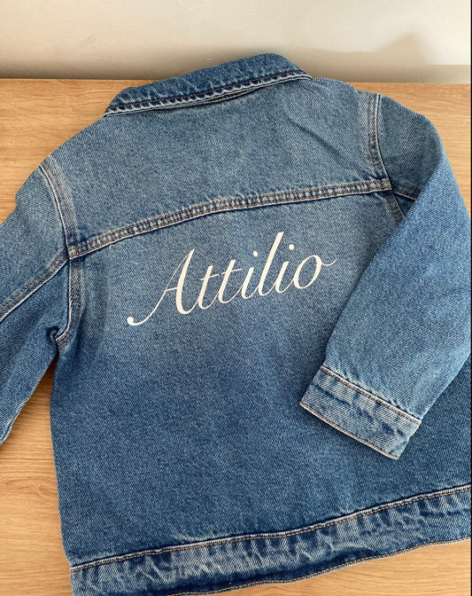 Veste en jeans enfant personnalisée