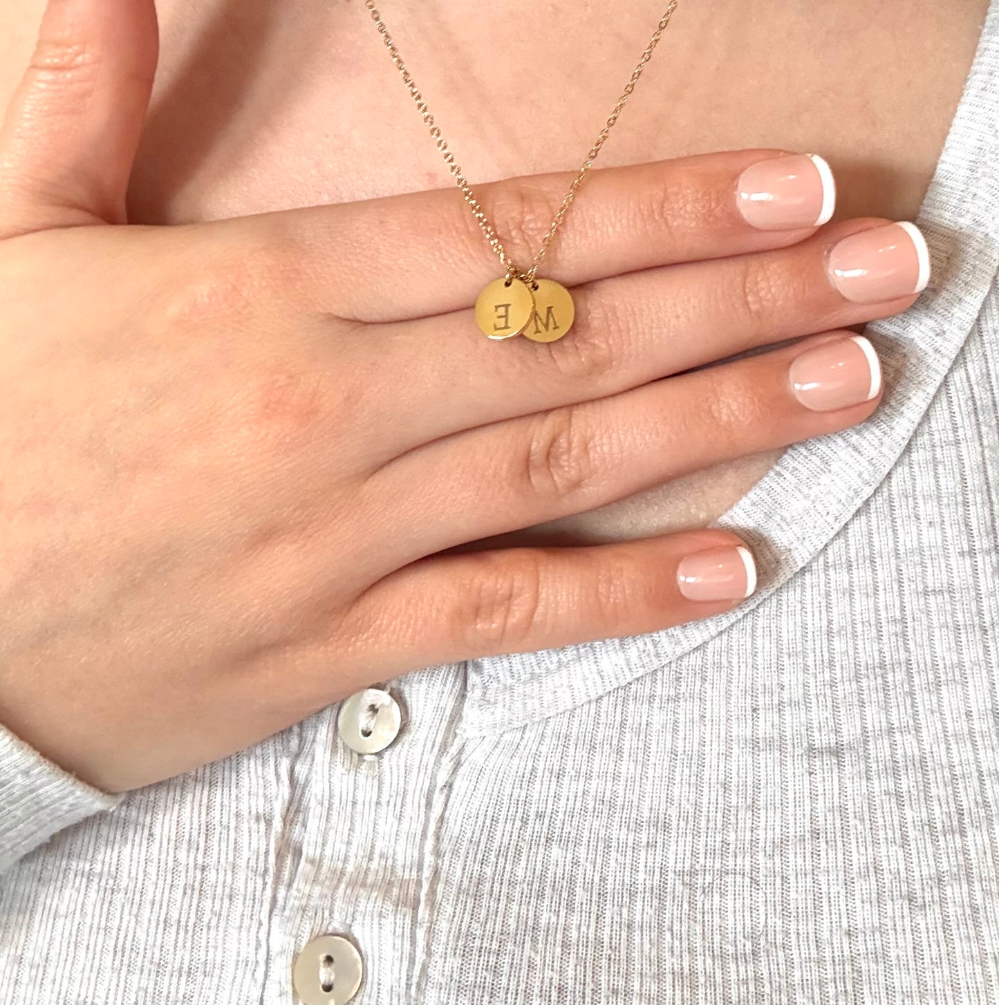 Collier acier inoxydable « initiales »