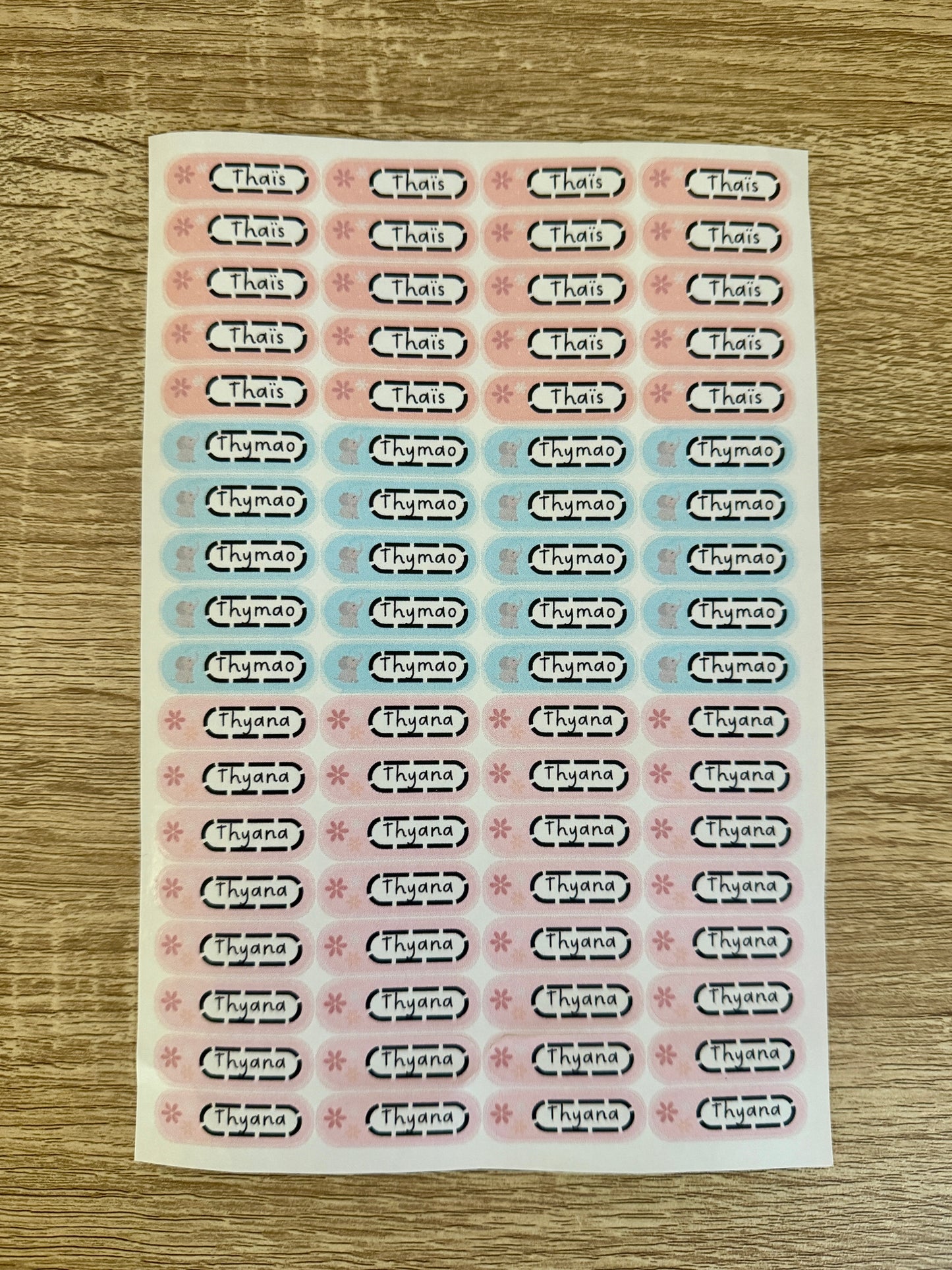 Étiquettes nominatives