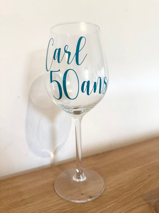 Verre à vin personnalisé