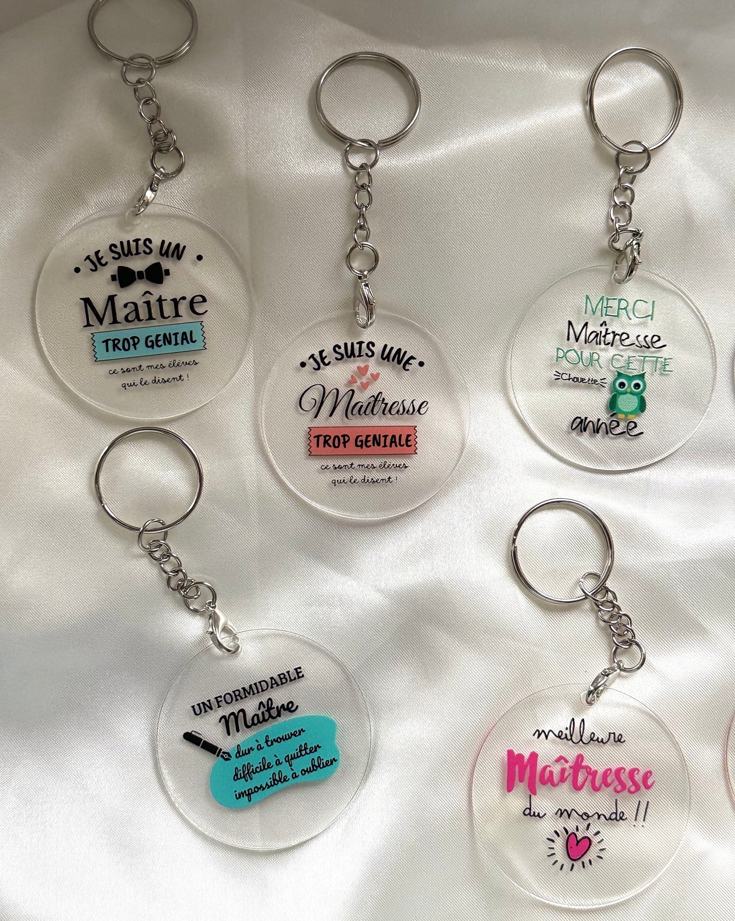 Porte clé « merci maître, merci maîtresse »